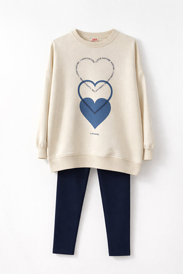 Girls' Set with Printed Leggings
