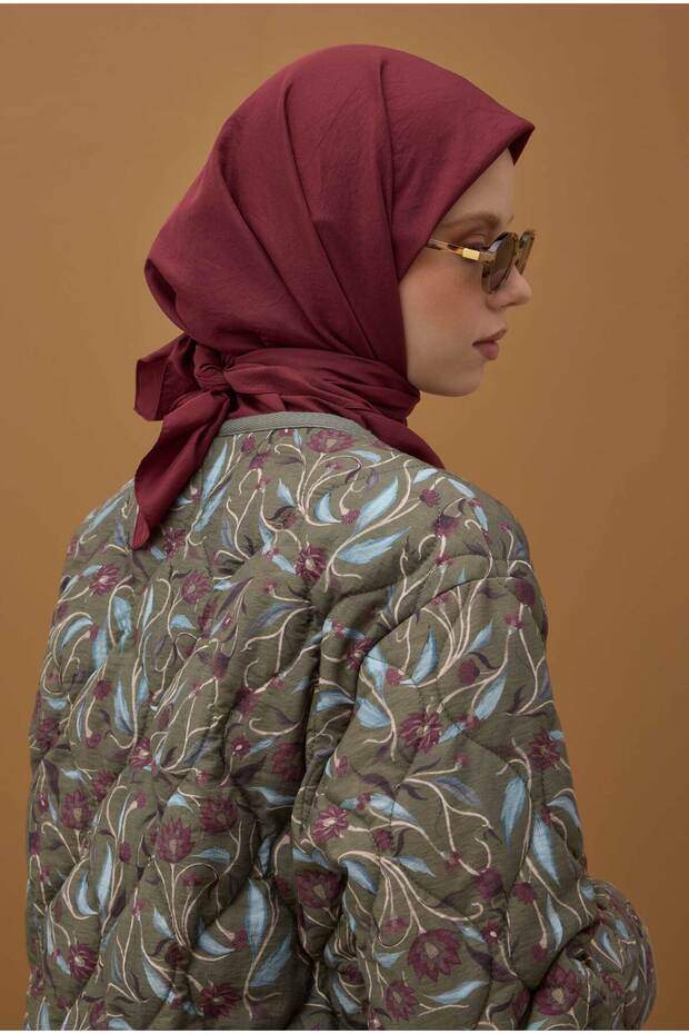 Soft Kraş Eşarp Bordo - 4