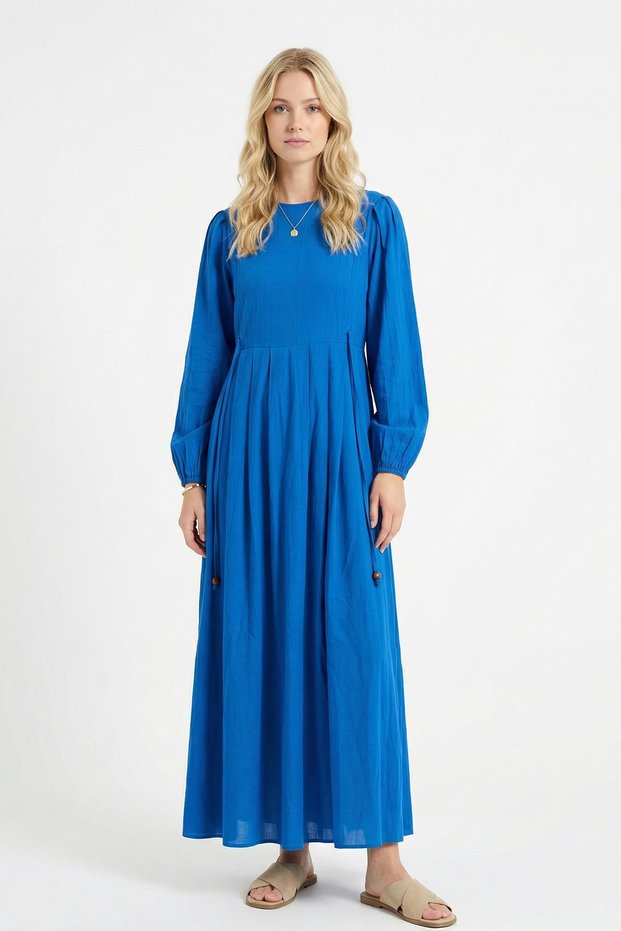 Cobalt Yan Tie-Detail Long Dress 4470A