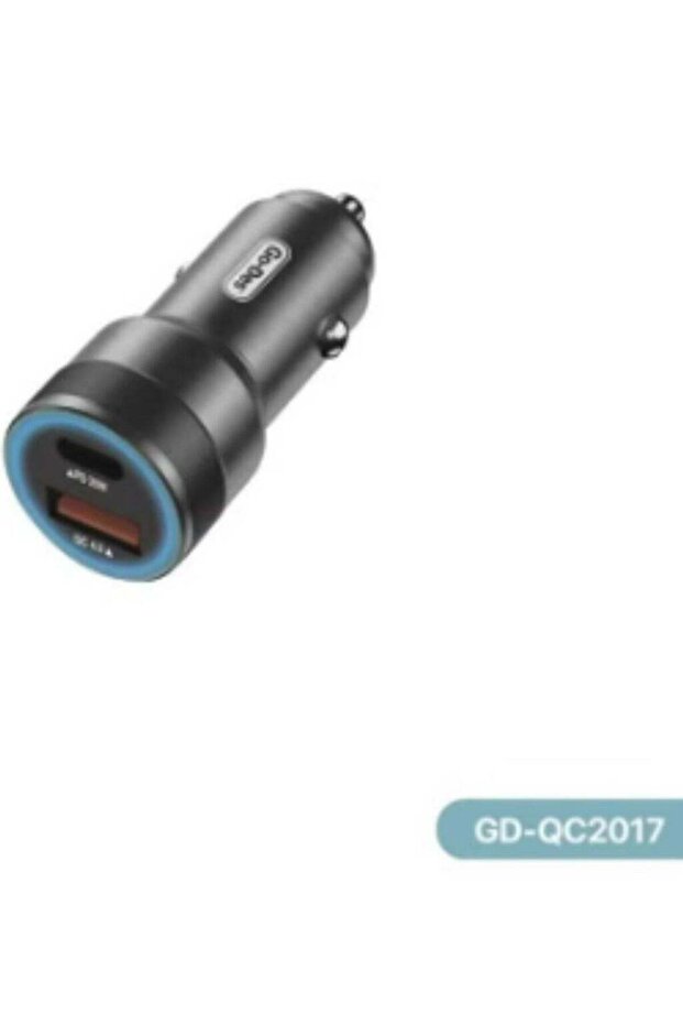 GD-QC2017 45W USB + USB-C Car Charger Black