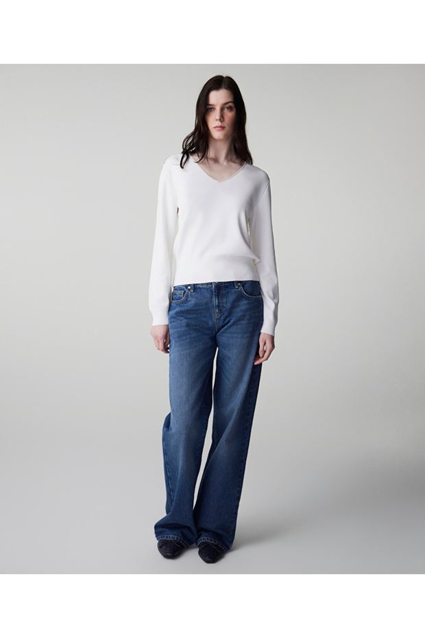 Strass taş şeritli triko - 6