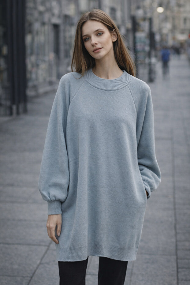 Crew Neck Oversized Standard Size Knitwear Sweater
