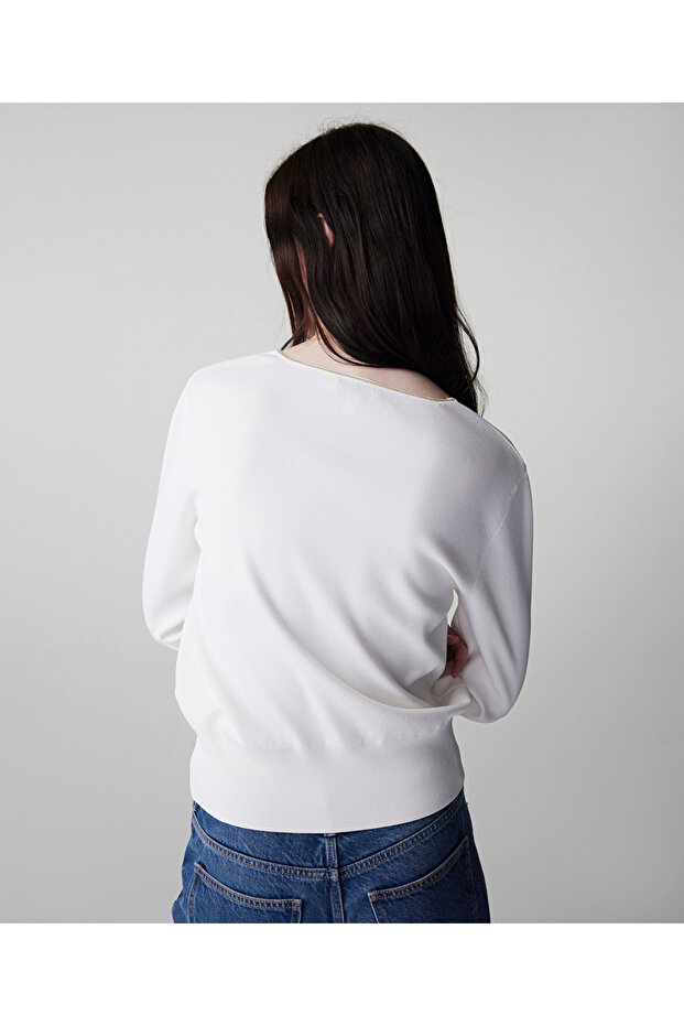 Strass taş şeritli triko - 7