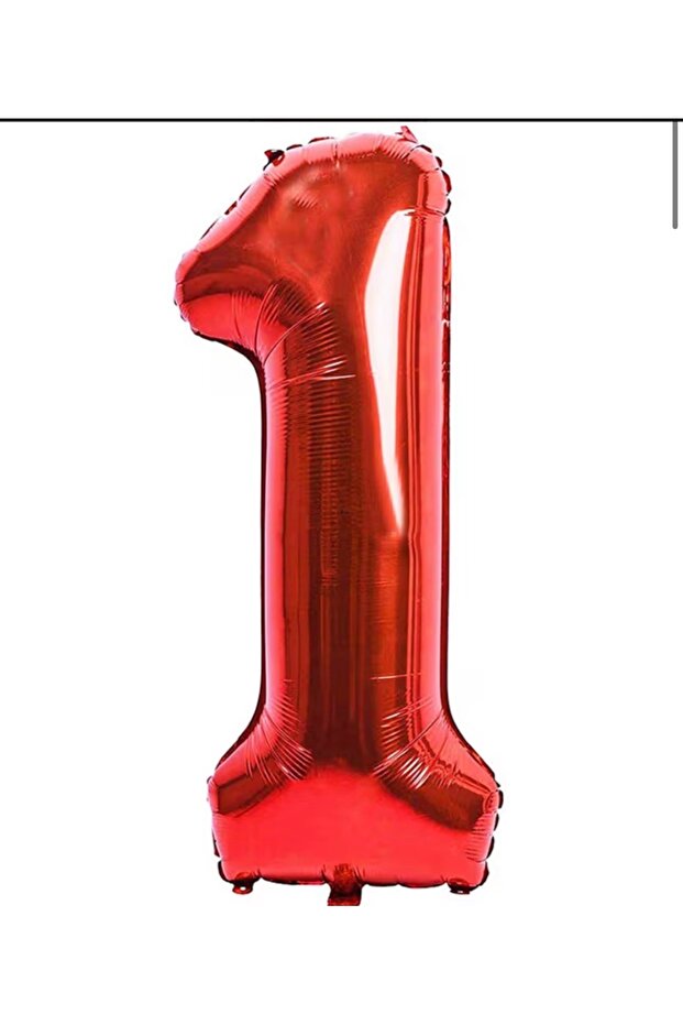 40 Inch Red Number Foil Balloon 100 cm