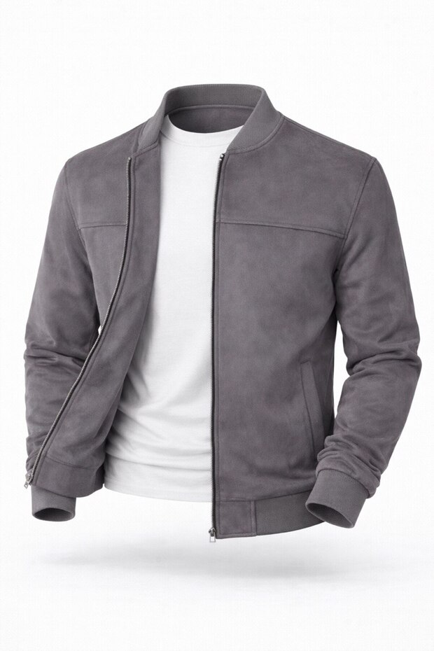 Bomber Kolej Süet Basic Mevsimlik Ceket - 2