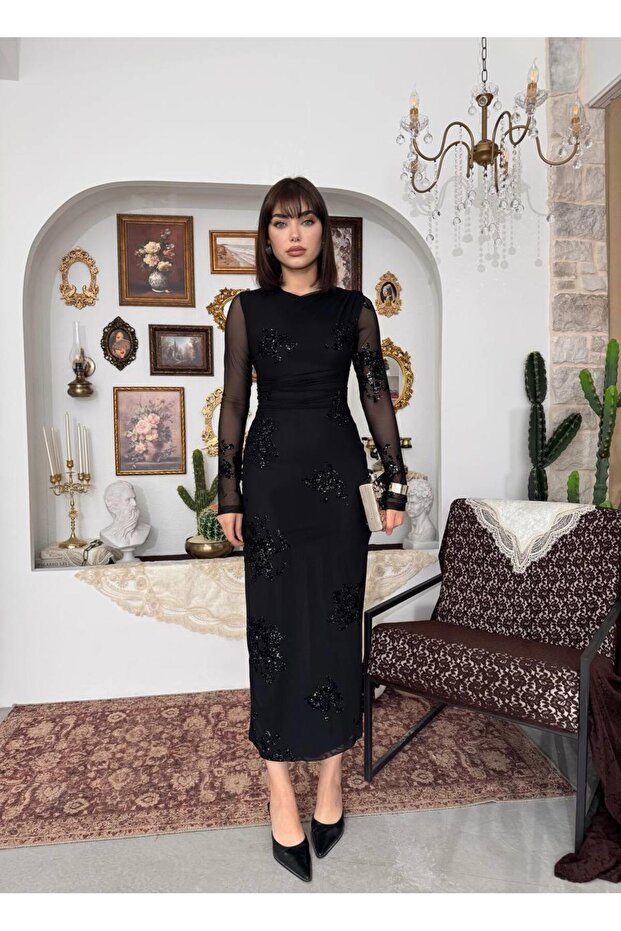 Mansa Midi Elbise - 3