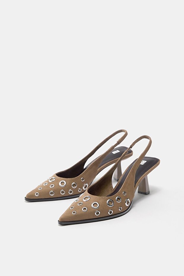 Topuklu zımbalı ayakkabı - 4