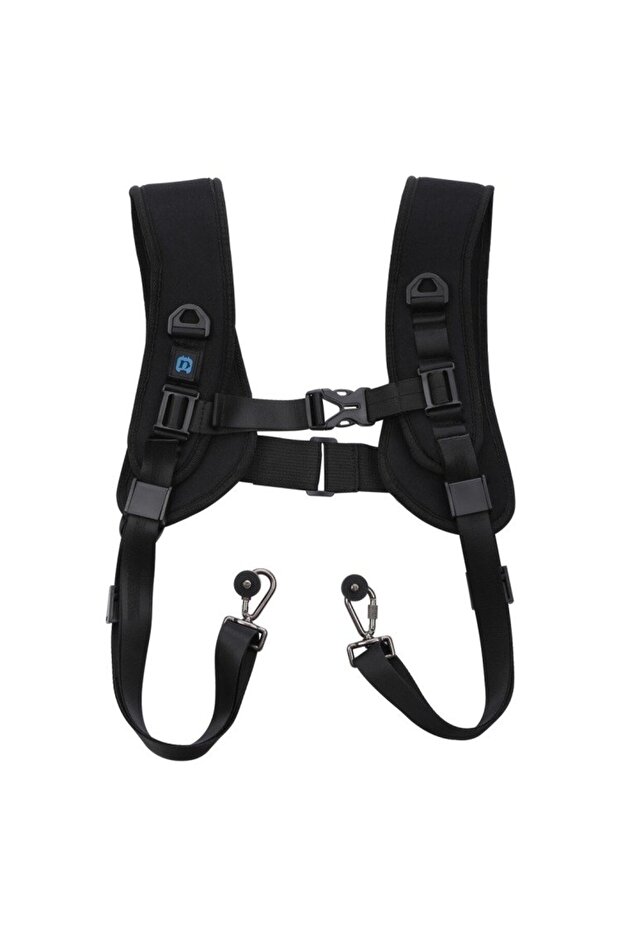 Двоен колан PU6002 за DSLR и екшън камери, черен - 1