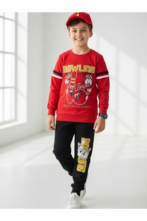 Boys' Cotton Bowling Printed Pajama Set