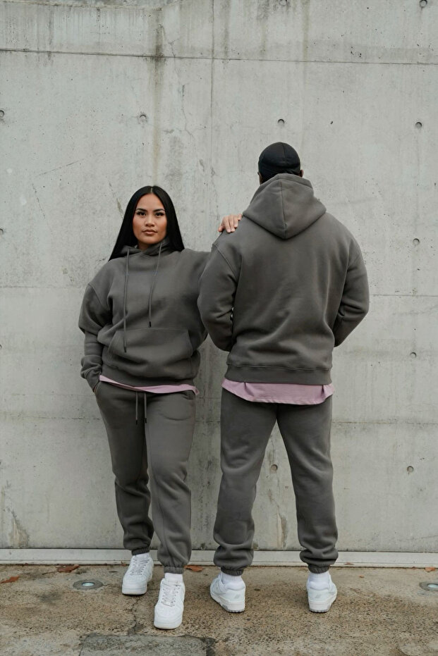 Special for Couples: 3 Threaded Yarn Comfortable Cut Oversize Tracksuit Set (Single)