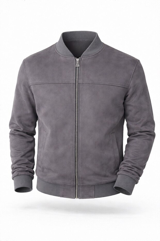 Bomber Kolej Süet Basic Mevsimlik Ceket - 1