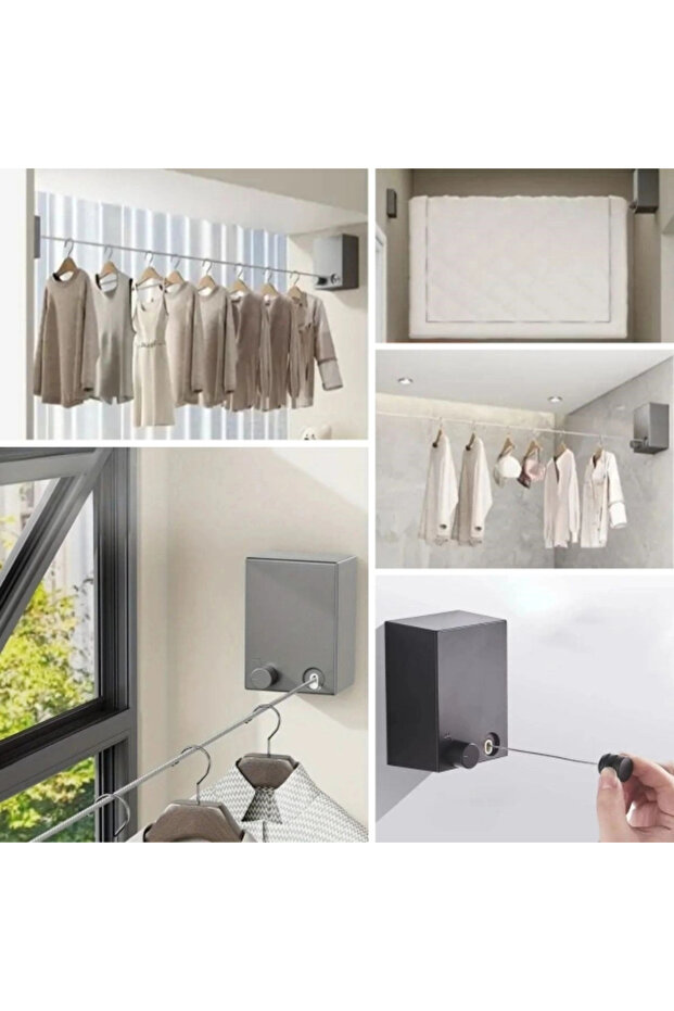 حبل غسيل عملي قابل للسحب - 4