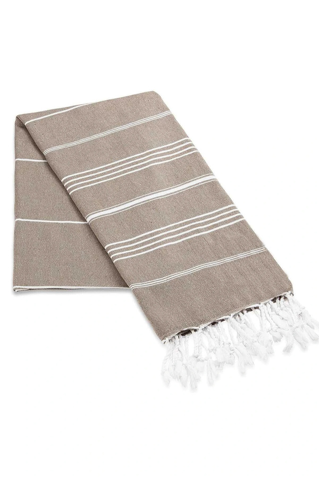 Summer Wind Soft 100% Cotton Peshtemal 100X180 cm Brown