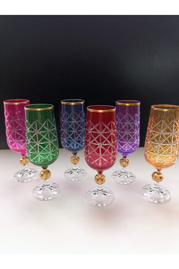 Coffee Side Glass Is Completely Crystal Cutwork Wonderful Handcrafted 6 Pcs Bohemia Crystal Glass