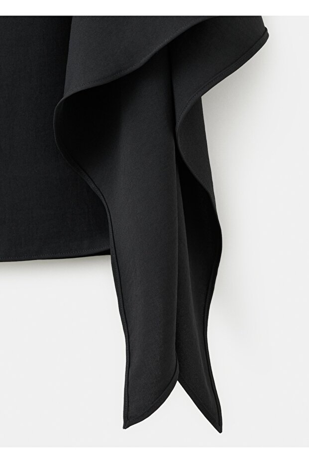 Asimetrik yaka bluz - 5