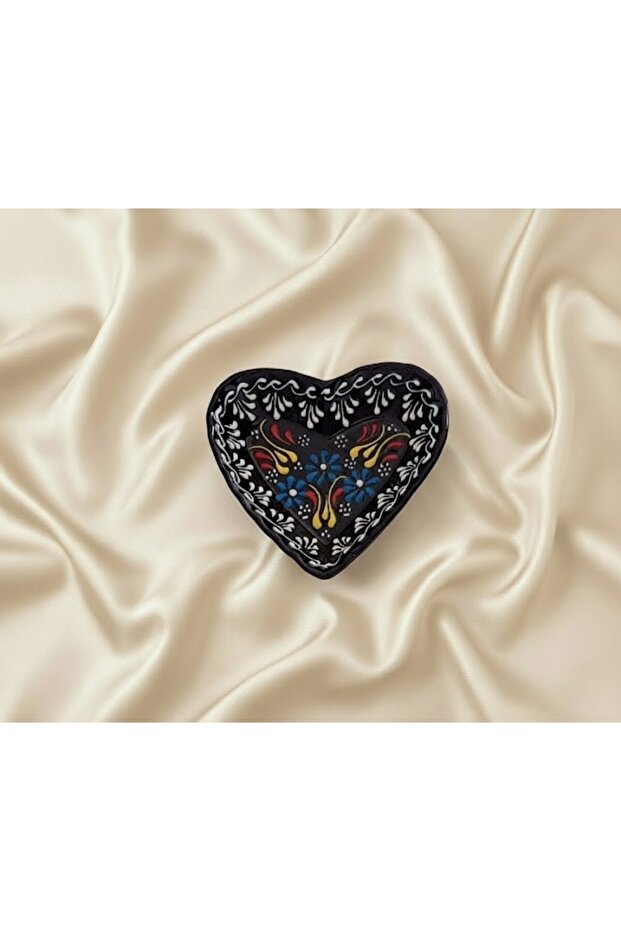 Sevgililer Günü Kalp Tabak,Handmade Ceramic Heart Plate for Valentine's Day - Traditional Ottoman Decorations