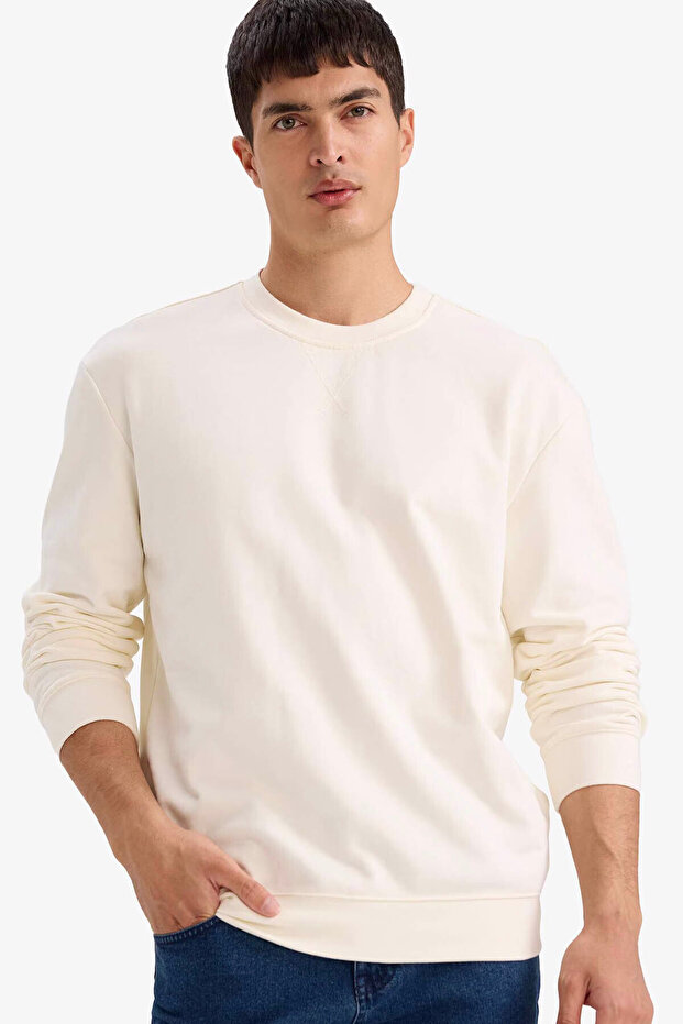 %100 Pamuk Basic Sweatshirt E8339AX26SP - 1