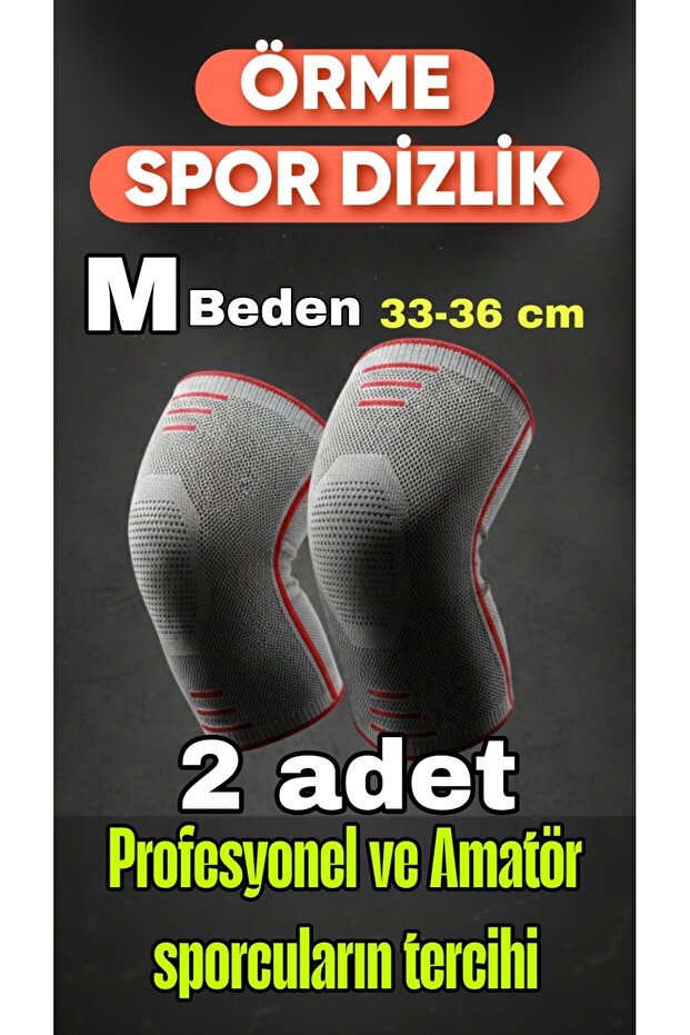 M Bdn 2-Pack 3D Knitted Sports Knee Brace Pain Reducing Knee Protector Breathable Compression Supported