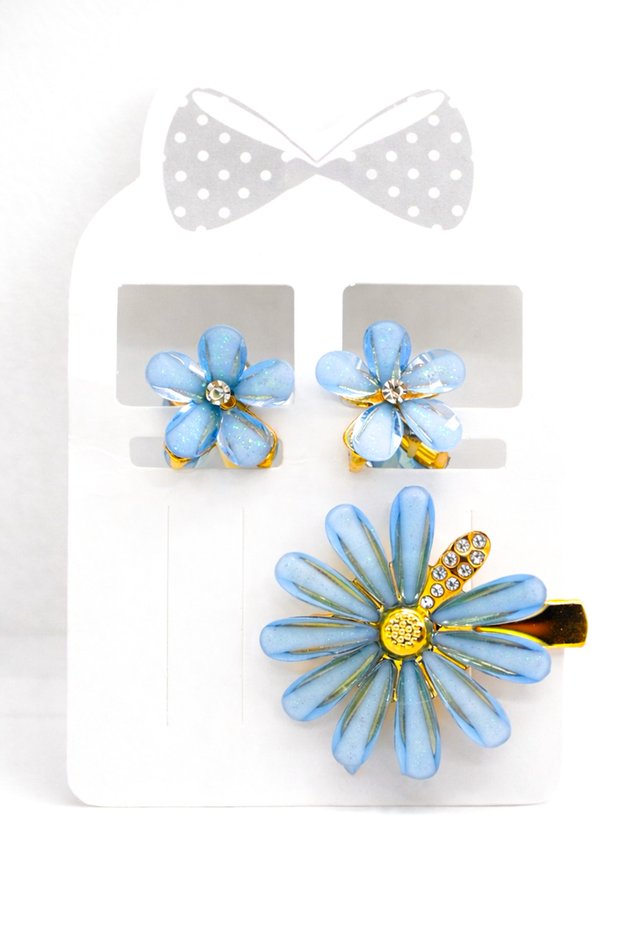 Lotus Flower Design 3-Piece Snap Fasteners and Clasp Buckle Sets