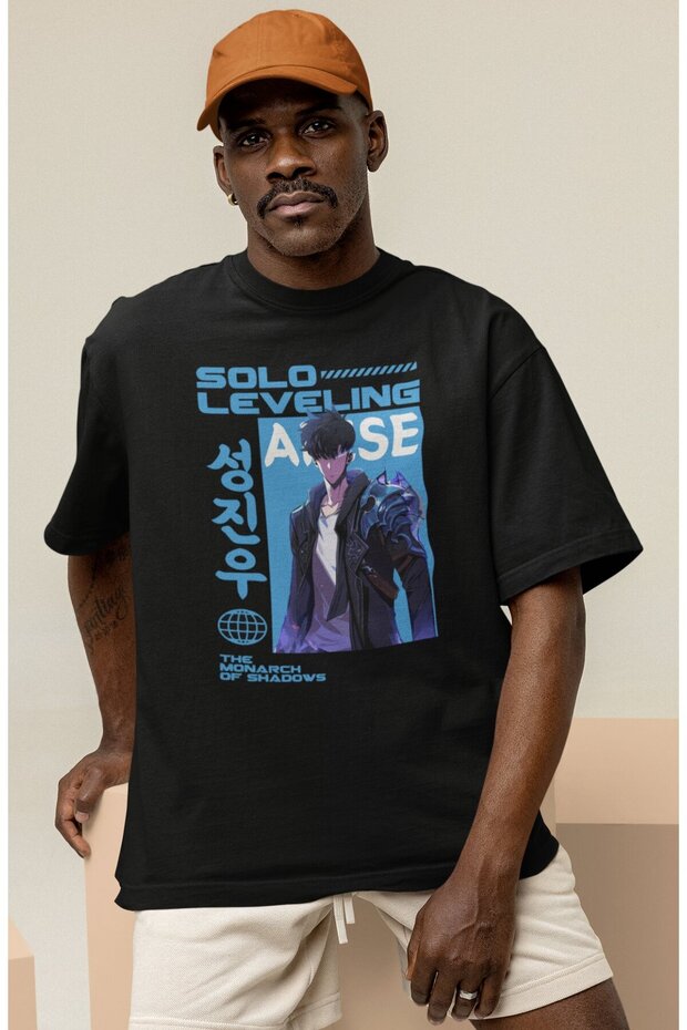 Solo Leveling Arise Printed Unisex Oversize Anime Character T-Shirt