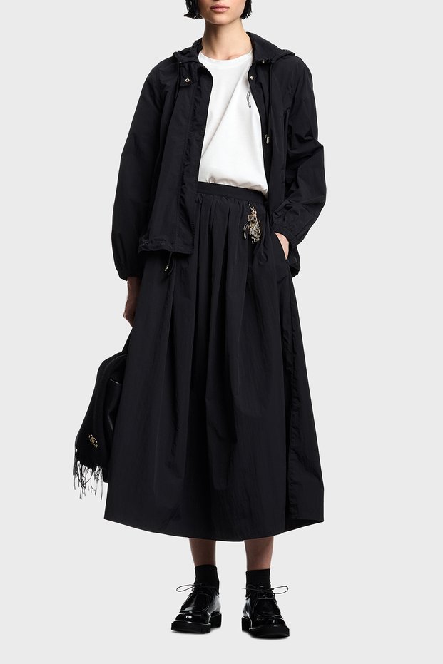 Regular Fit Hooded Coat with Snap Buttons and Zipper Closure Mont Ew003911 Af22803 Uc00