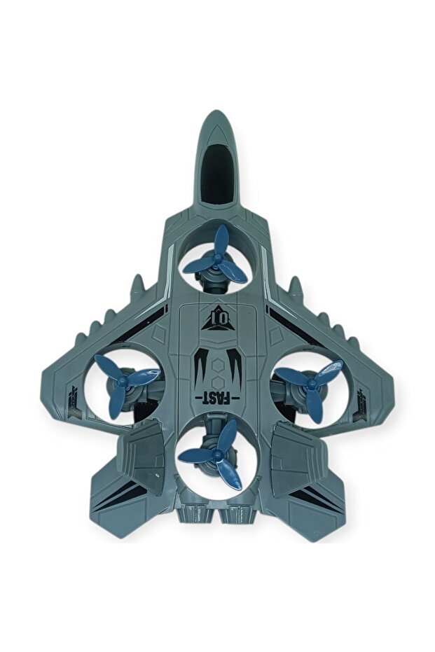 طائرة دوارة ذات 4 مراوح - رمادية (ليسينيا) - 4