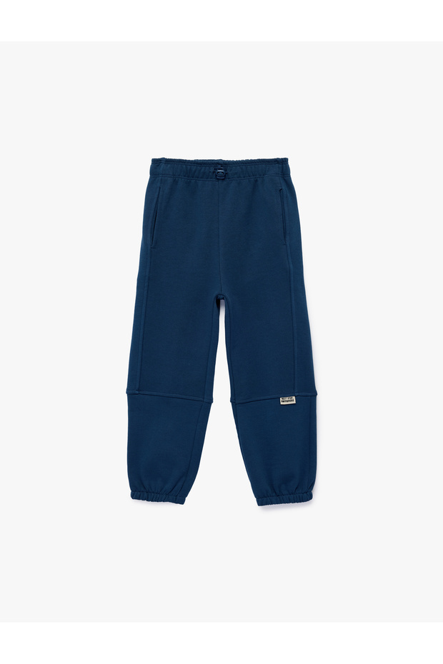 Oversized Jogger Sweatpants with Raised Cotton Waistband and Elastic Waist