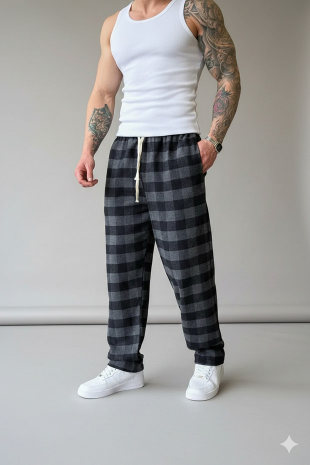 Unisex Premium Plaid Pattern Pajama Pants Comfortable Unisex Oversize Sweatpants