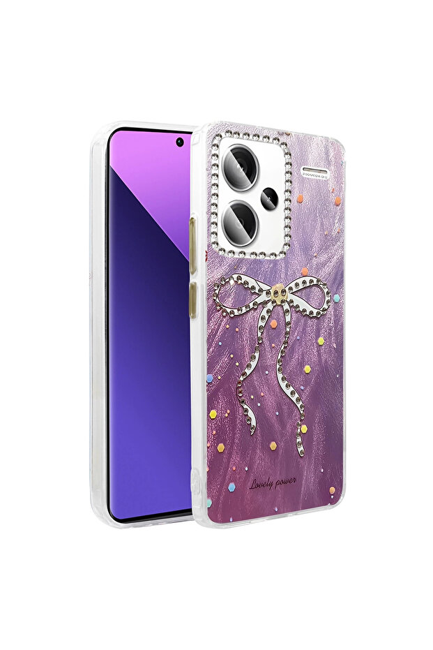 غطاء حماية لهاتف Redmi Note 13 Pro Plus بنمط مرآة شفرية - نمط 1 - 1