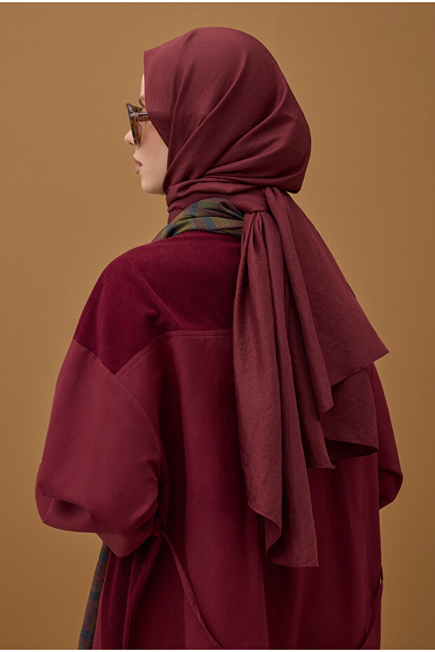 Soft Kraş Şal Bordo - 2