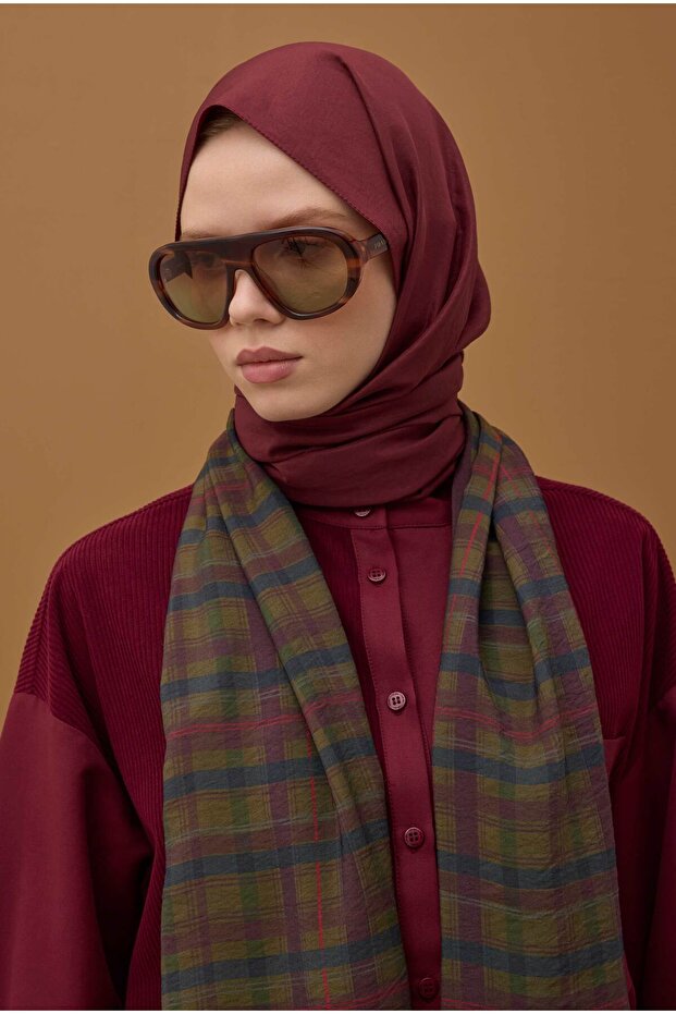 Soft Kraş Şal Bordo - 3