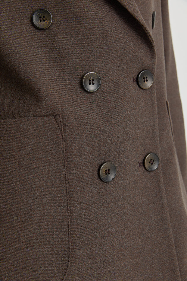 Blazer Ceket - Kahve - 4