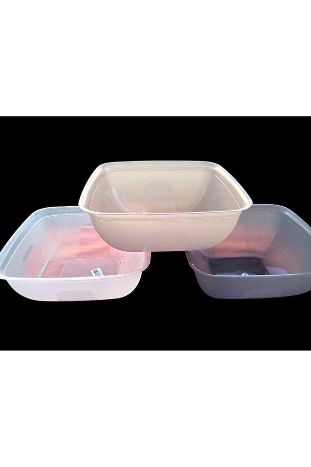 Triple Basin Set, Three Size Basins, Vegetable and Fruit Washing Container, Kitchen Bowl, 3-Piece Washing Container, 30 cm