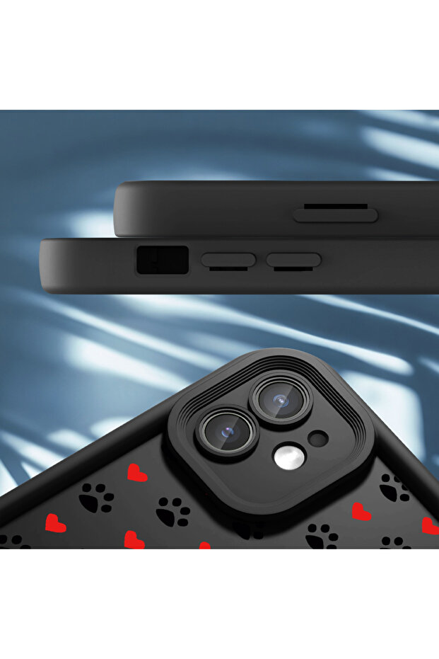 حافظة من السيليكون متوافقة مع هاتف iPhone 16، مقاومة للصدمات، لون أسود، نمط لطيف - 4