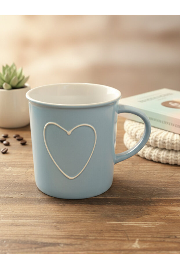 كوب سيراميك بنمط قلب ريترو تايم - 2