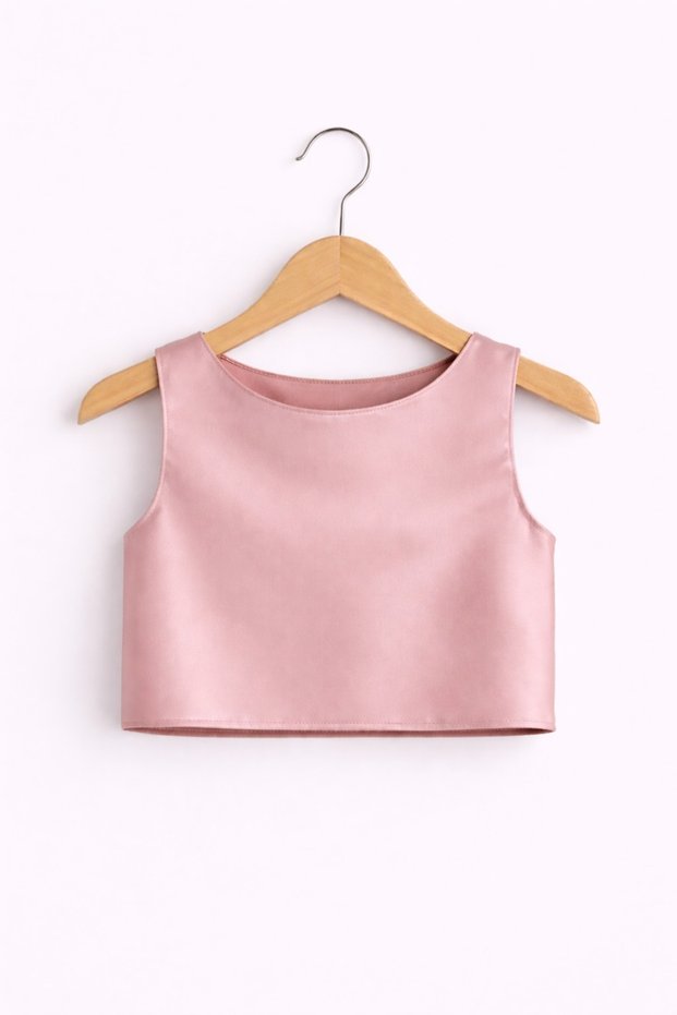 Girl's Powder Pink Crop Party, Special Occasion, Birthday Combination Bustier