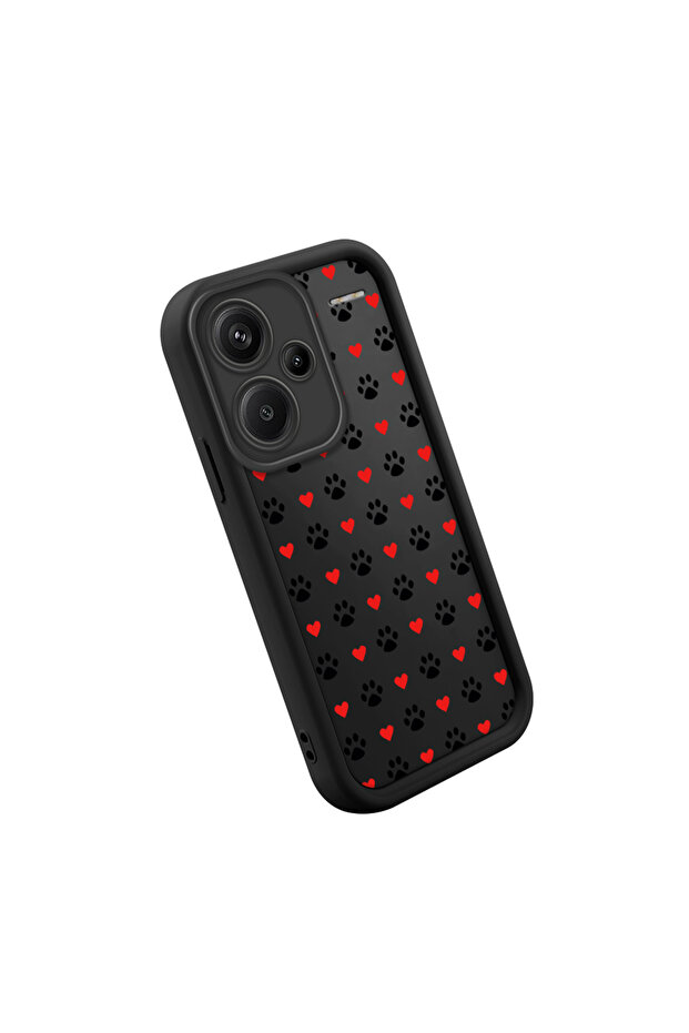 Redmi Note 13 Pro Plus+ 5g Compatible Silicone Material Shockproof Black Cute Pattern Case - 3