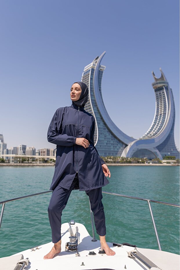 Sporty Oversize Hijab Swimsuit - Alf26247