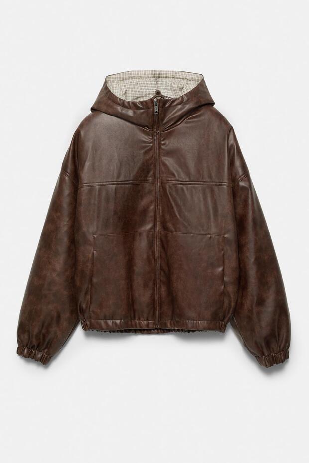 Eskitme suni deri ceket - 8