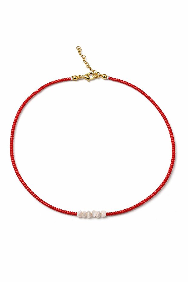 Ruby Glow Kum Boncuk Kolye - 1