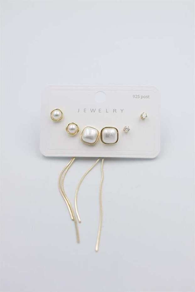 Multiple Set Earrings - Gold - 2