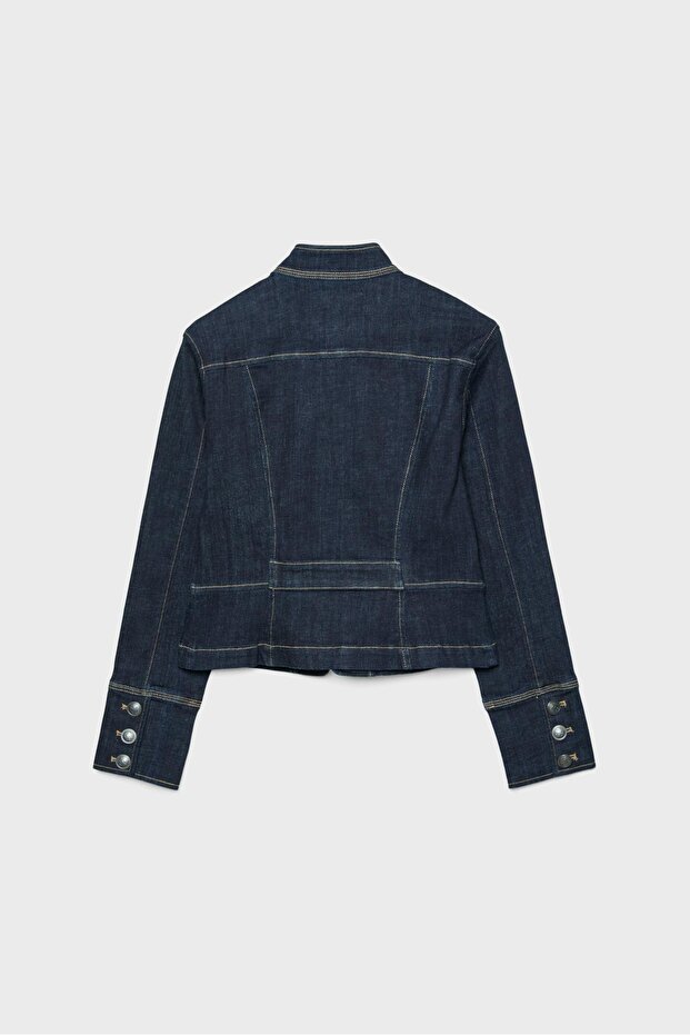 Denim blazer ceket - 3