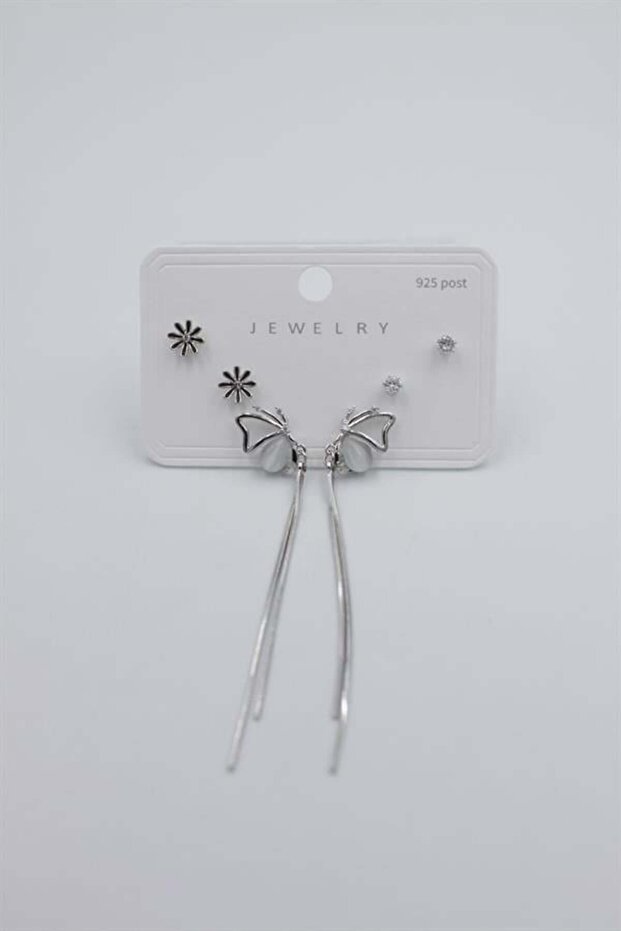 Multiple Set Earrings - Silver - 2