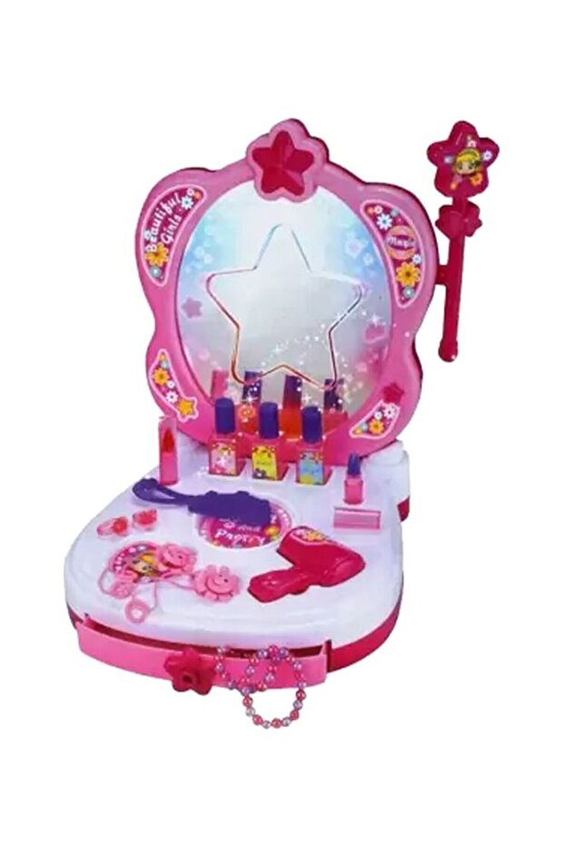 مجموعة ألعاب طاولة مكياج الأميرة مع مرآة سحرية - 1