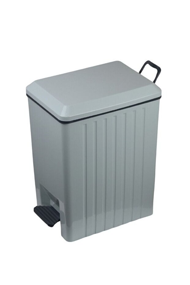 سلة مهملات بلاستيكية مستطيلة الشكل تعمل بالدواسة، سعة 11.3 لترًا - 1