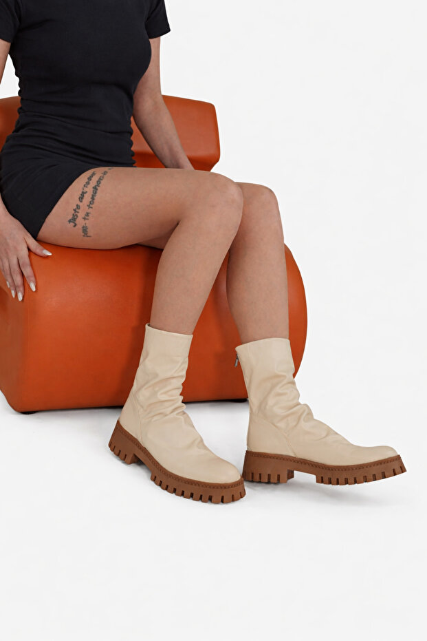 Fermuarlı Deri Bot - 3