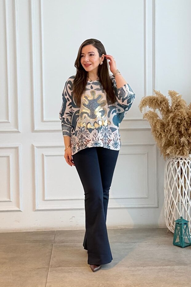 İspanyol Paça Çelik Örme Tayt Pantolon - 5