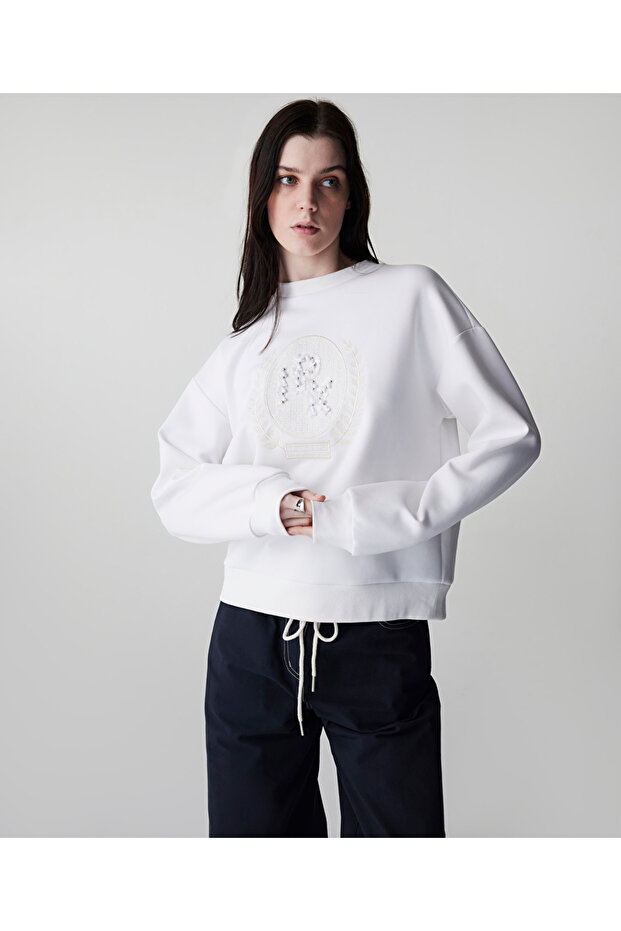 Nakışlı sweatshirt - 1