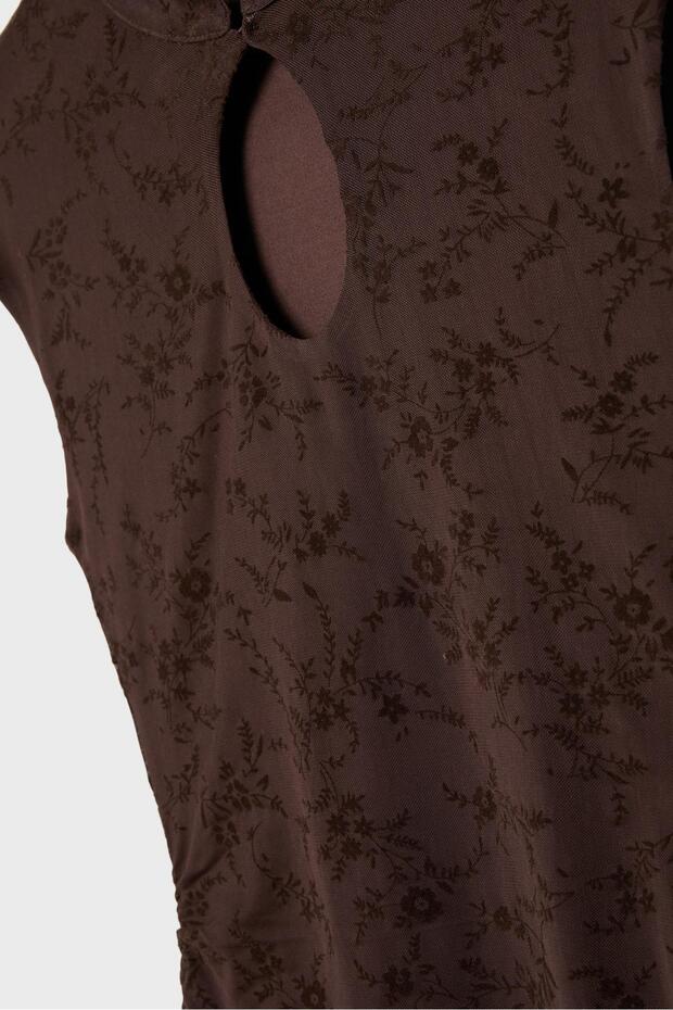 Kısa qipao tarzı elbise - 5