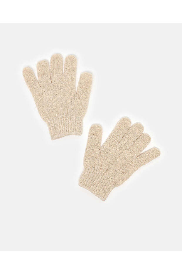 قفازات استحمام بيج - 1